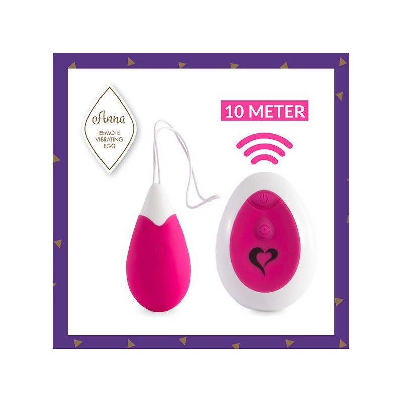 FeelzToys - Anna Vibrating Egg Remote Deep Pink